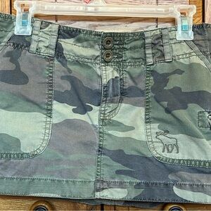 Abercrombie & Fitch Green Brown Mini Cargo Skirt
